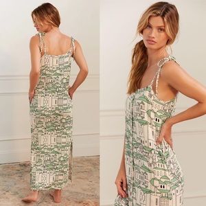 {Anthropologie} Cityscape Midi Lounge Dress Size XS